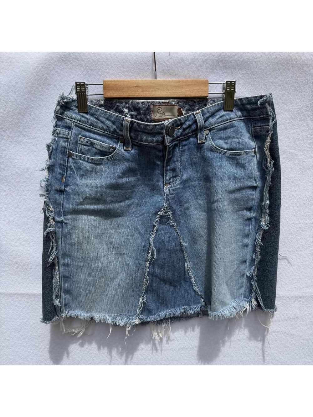 Paige Upcycled Denim Mini Skirt size 27